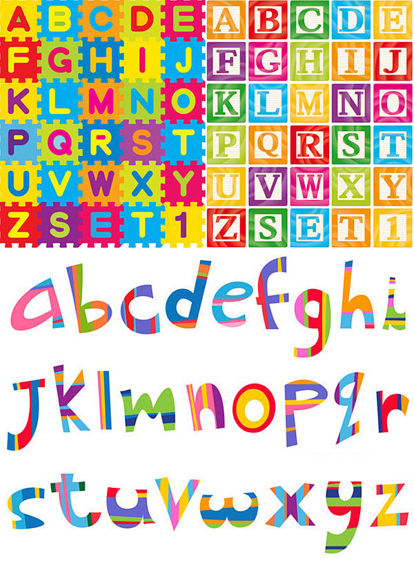 英文字母字母设计pop字体矢动手网