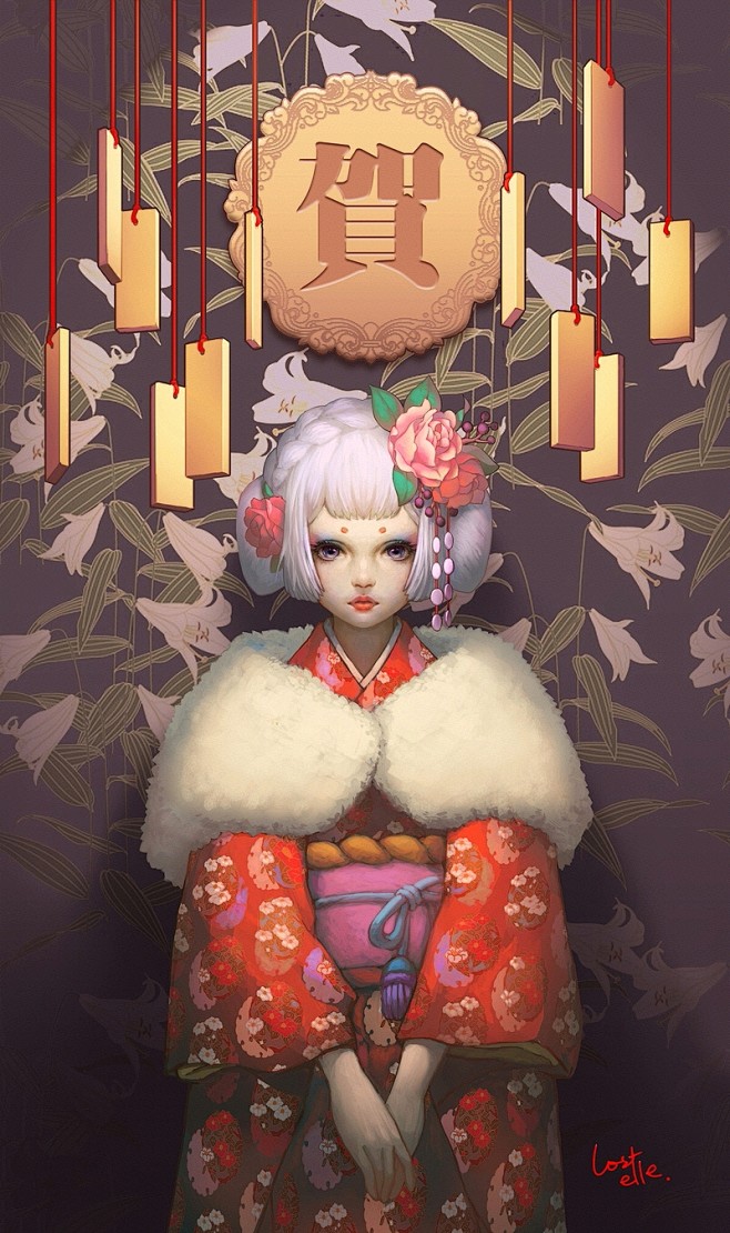 opal从ak4tt转采于2017-10-09 12:42:02和服原画厚涂—opal该采疾也