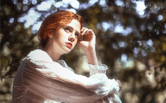 欧美森系美女森林复古风