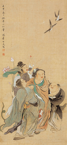 和合二仙-花瓣网|陪你做生活的设计师 | 768×1024