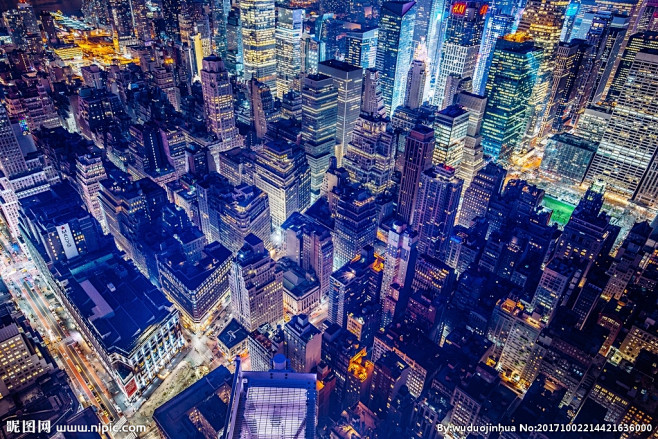 俯瞰城市夜景