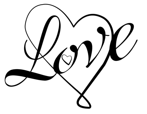 love英文花体装饰