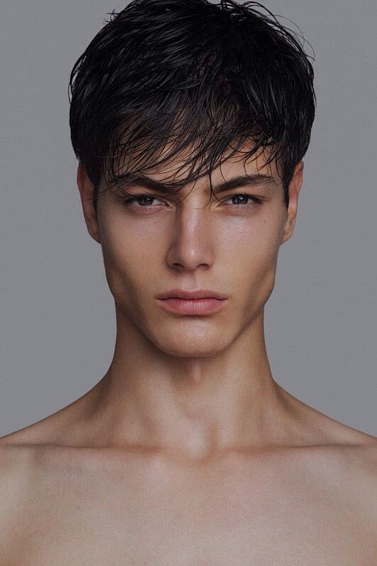 男脸模特正脸五官