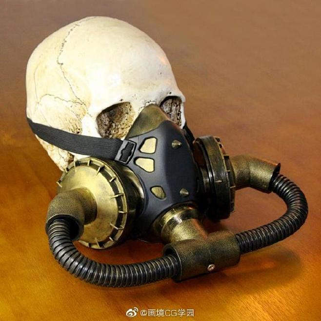 绘画参考赛博朋克蒸朋风格防毒面具参考67676767