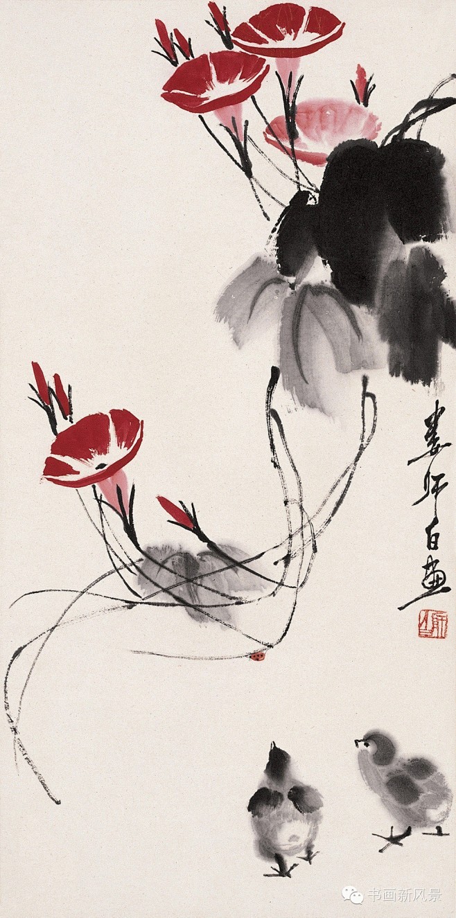 娄师白笔下的牵牛花