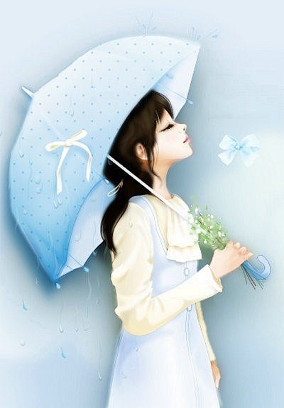 打伞的女孩