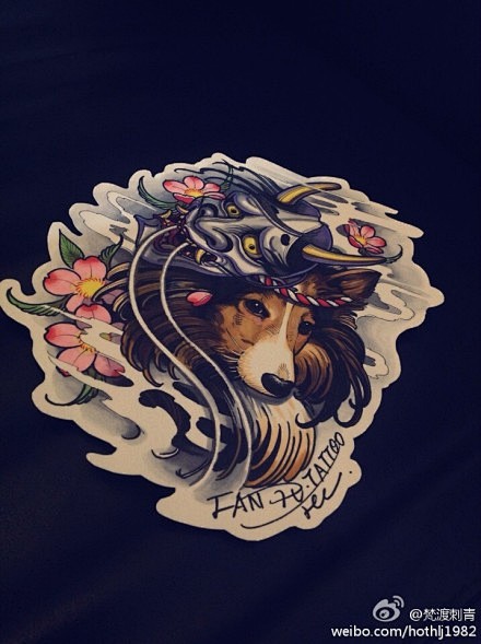 纪念特殊的朋友愿它在天国过的更好梵渡刺青