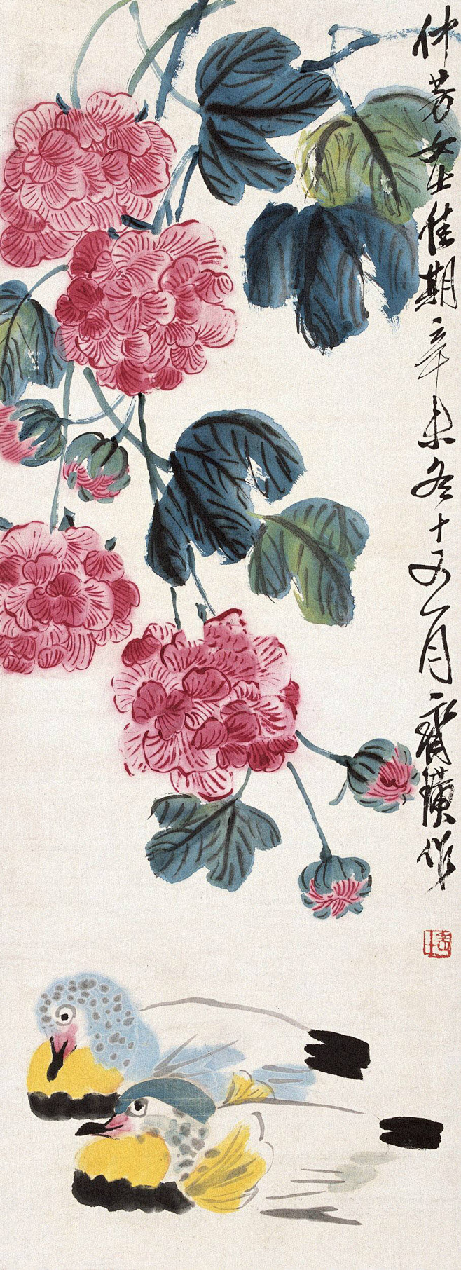 齐白石作品图片芙蓉花图片