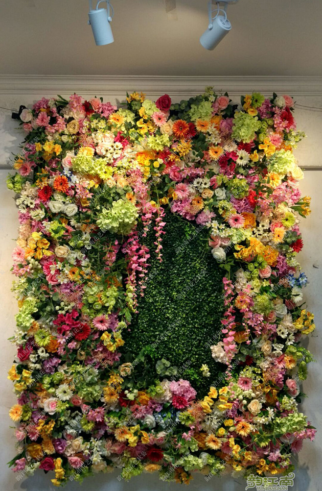 仿真植物墙欧式田园风格花墙绿化墙垂直花园壁挂壁饰形象墙自拍墙淘宝