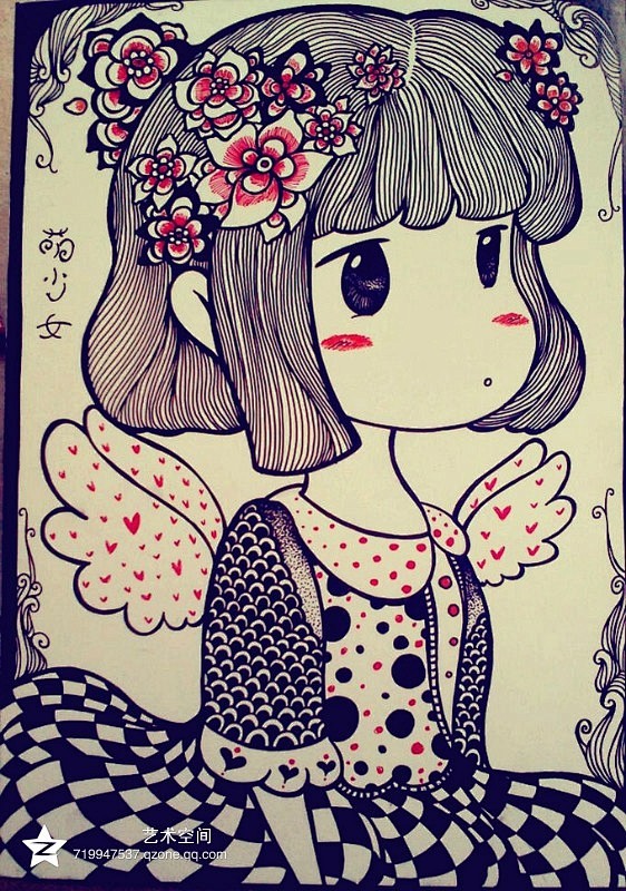 手绘插画相册来自腾讯认证艺术空间魏启蒙