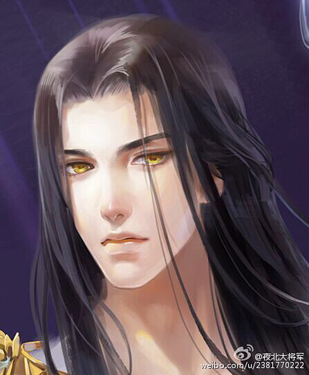 夜北大将军绘古风手绘插画