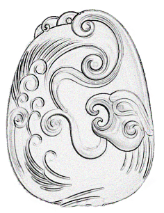 cn#雕刻参考图##玉雕图谱##玉雕线稿##玉雕##描线图##罗汉##古代