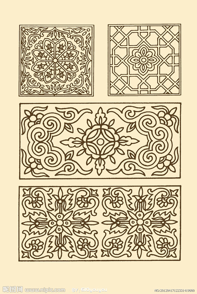 新疆民间建筑装饰图案大图点击还原