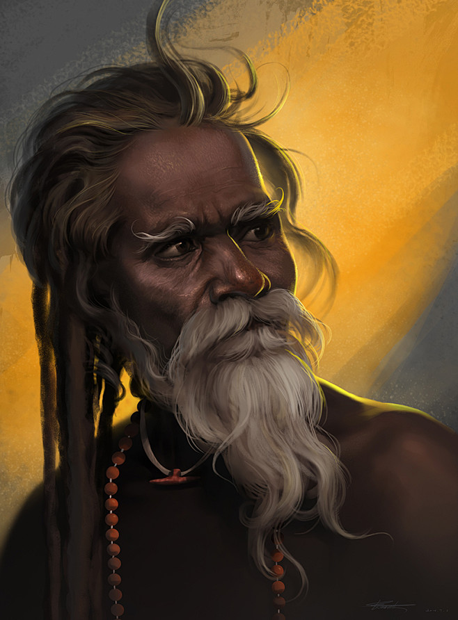 cg绘画练习苦行僧火熊网