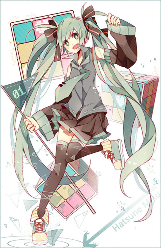 p站二次元插畫少女頭像原創壁紙初音未來vocaloidid46525847