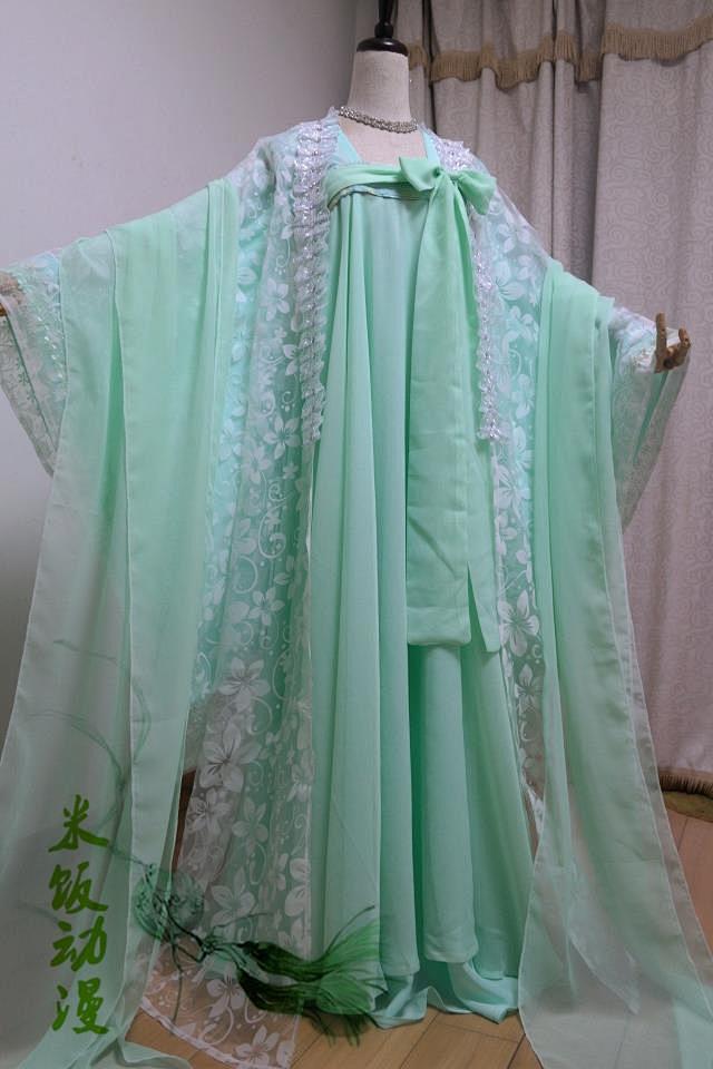 古装cos服青色定制儒裙版武媚娘齐胸对襟儒裙可分拆穿定做淘宝