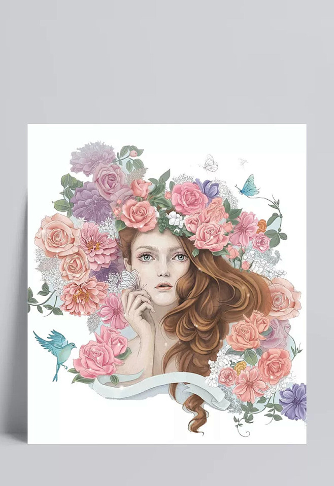 花卉插画卡通手绘插画卡通卡通插画插画手绘手绘插画手绘卡通人物手绘