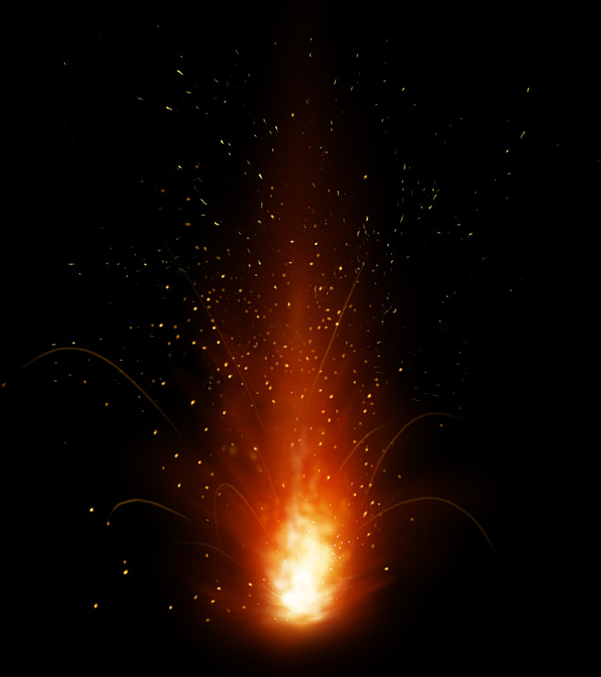高光素材爆炸火花