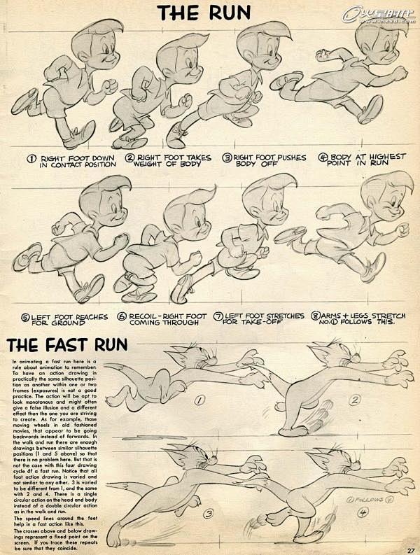 经典动画动作分解迪士尼运动规律秘稿cg资讯火星网中国领先的数字艺术