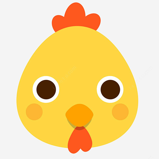 卡通小黄鸡鸡头图标