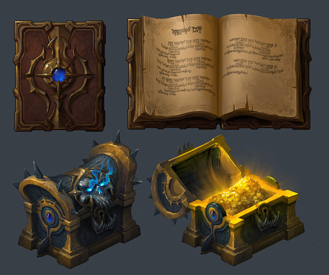 书魔法书技能书宝箱金币