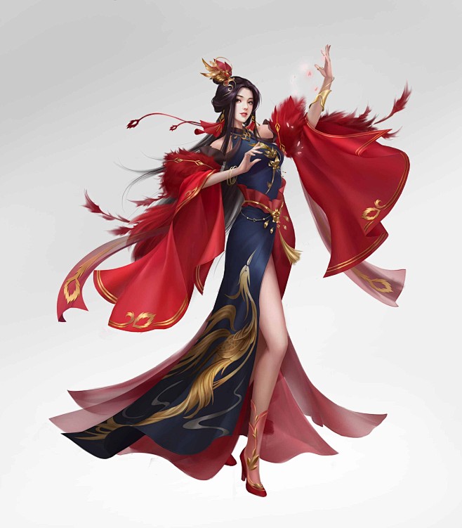 游戏中的美女 中国风图片