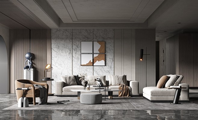 现代客厅室内设计拓者设计吧