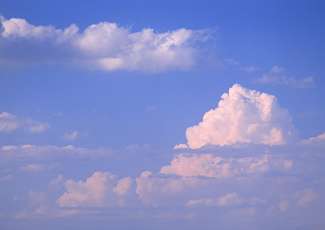 天空素材藍天白雲彩霞夕陽自然