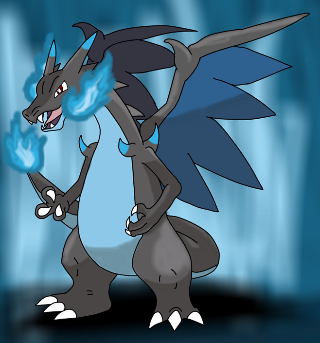 mega charizard x by .