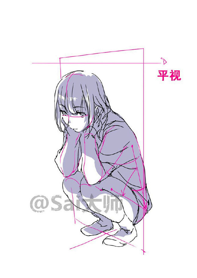 设计绘制技巧人物下蹲时姿势的注意事项将人物的下蹲动作画得更自然