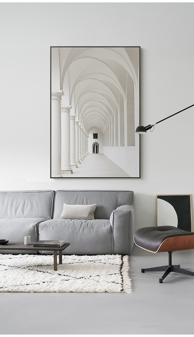 美森映象现代建筑装饰画办公室玄关过道挂画大幅酒店样板房壁画淘宝网