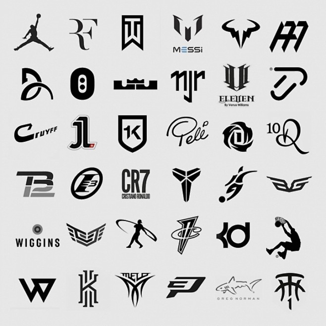 42个知名logo告诉你伟大的运动员和理性设计圈展示设