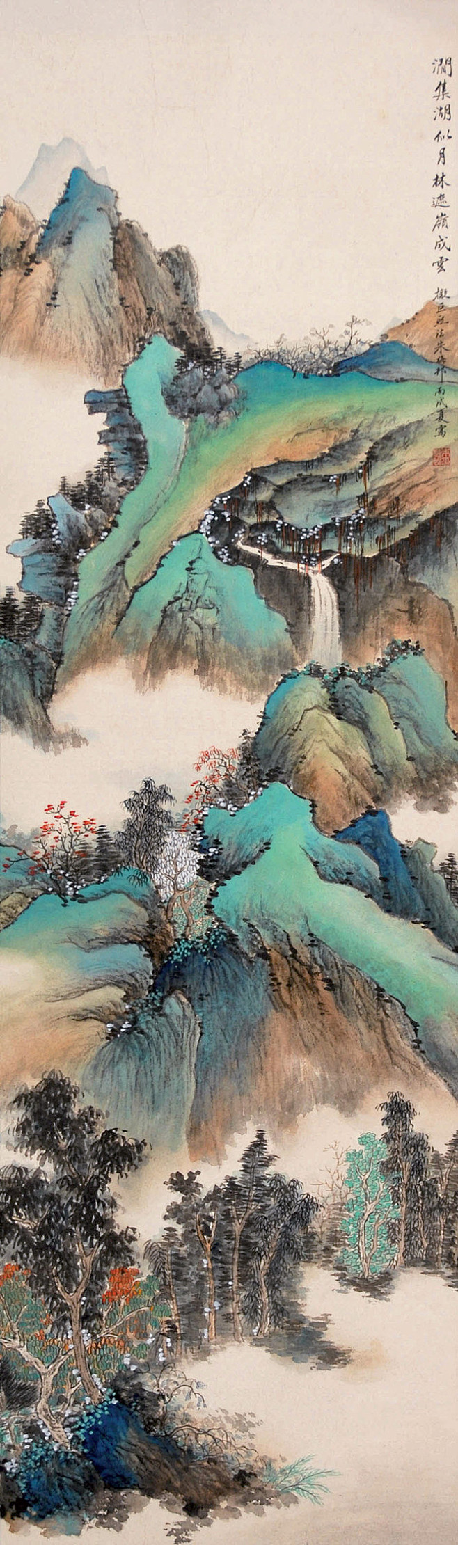 08:00:44朱梅邨山水画作品欣赏国画-山水潶嗨d魚同采自www
