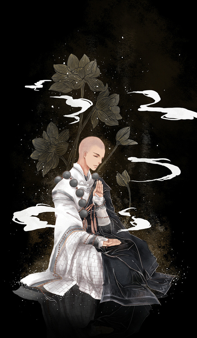 佛骨莲生 | 半次元-acg同人创作&同好社群古风美僧人蘫momo同采自bcy