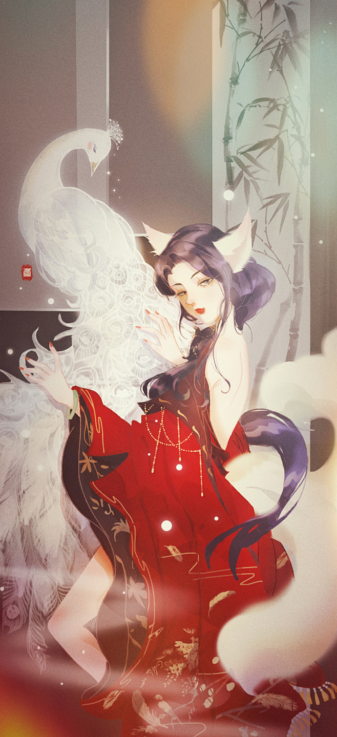 09:48:29妲己插画手绘  —  古风红装匹诺曹tyy-同采自gracg