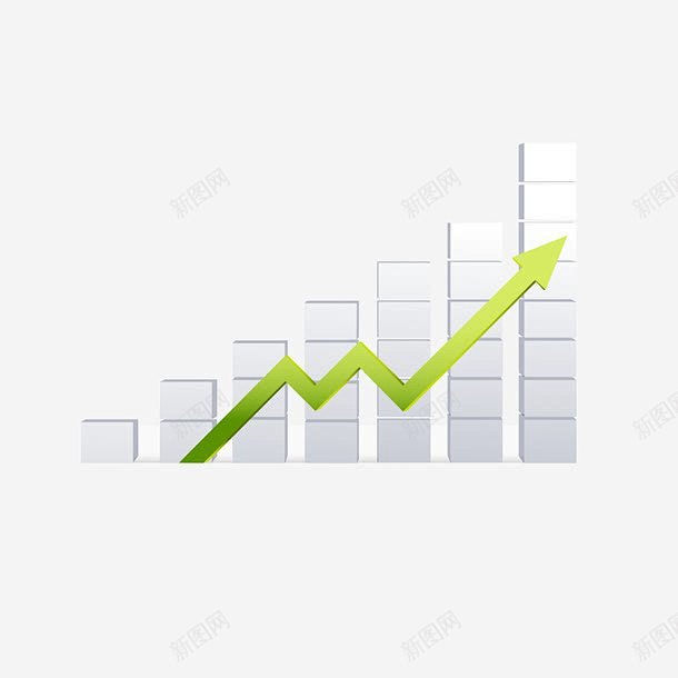 数据上升趋势图表创意素材