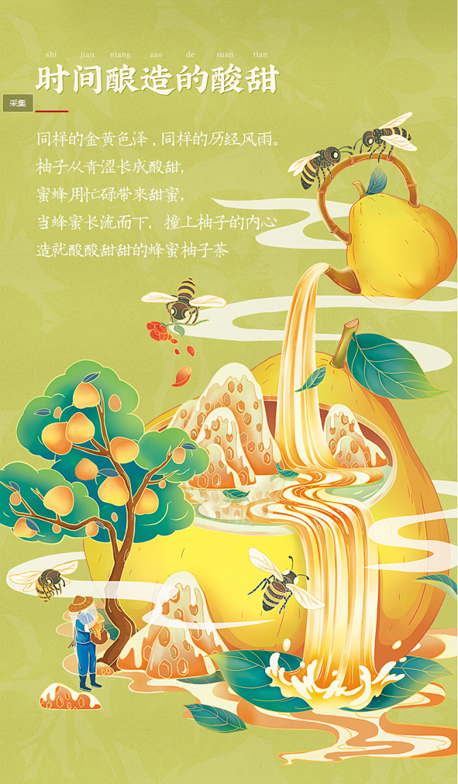李子柒蜂蜜柚子茶蜂蜜柚子酱果酱茶冲饮泡水饮品冲泡小包装1盒tmall
