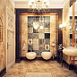 复古与现代结合的浴室(卫生间)设计-设计之家