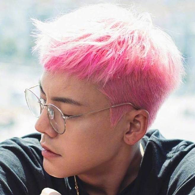粉色寸头陈伟霆寸头图片头像大全女寸头的20种发型图片比伯粉色寸头