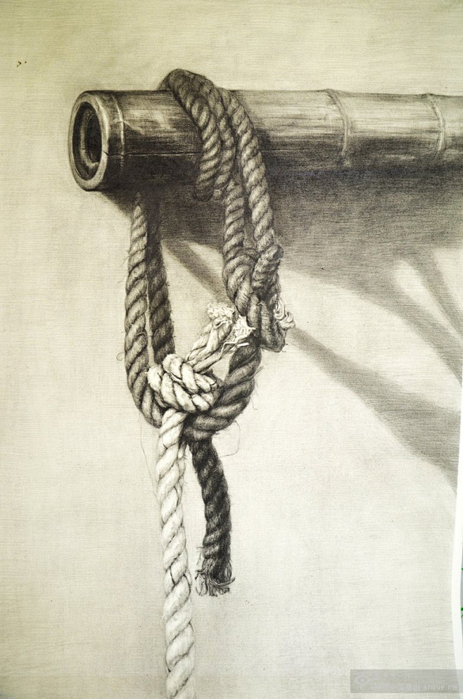 787878g从horsee转采于2018-03-31 23:47:20竹竿上的麻绳素描