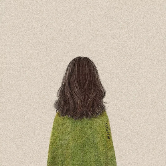 来自插画师ottokim的背影头像好喜欢