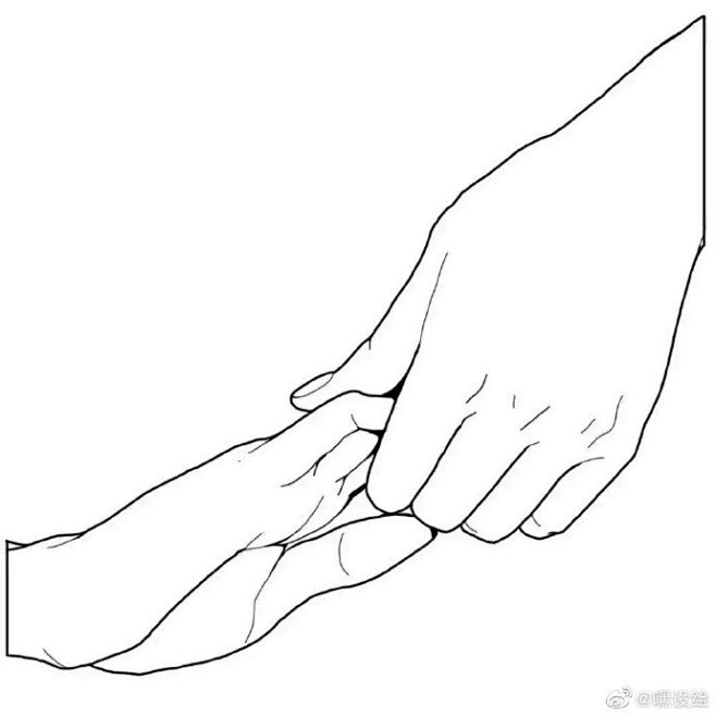 一组非常有爱的牵手姿势赶紧收藏起来.高清.