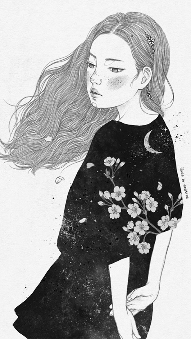 黑白插画