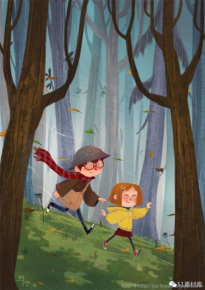 欧美儿童插画下载