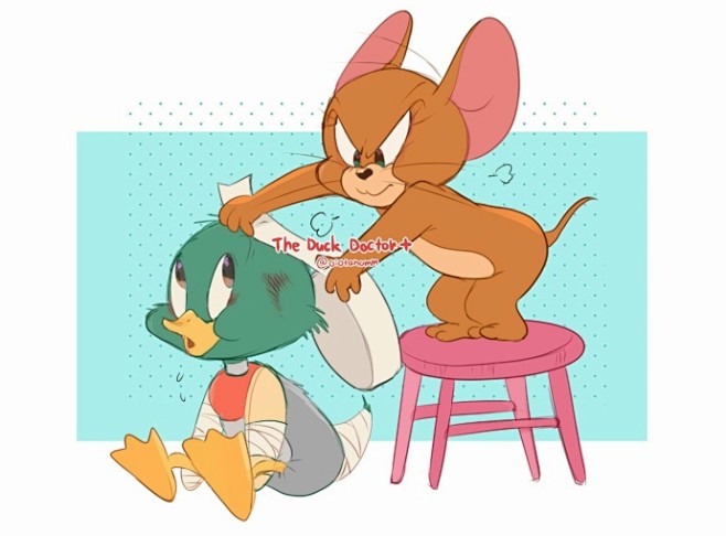日本插画师あとりoiotanomm一组猫和老鼠同人插画67676767