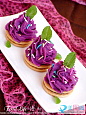 色彩零食——牛奶紫薯塔，甜品蛋糕图片大全