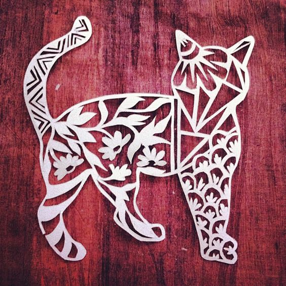 cat #papercutting #.
