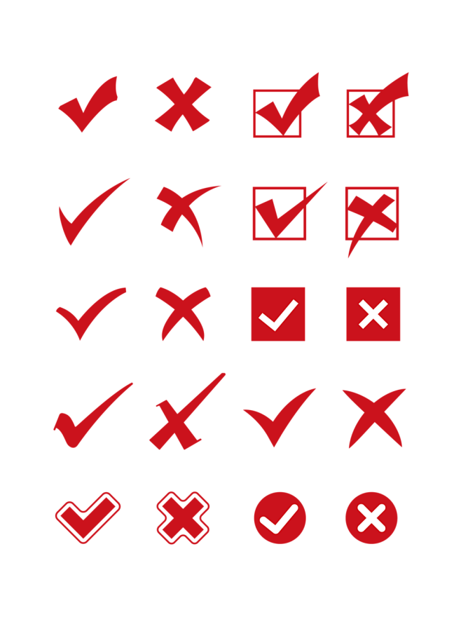 对错符号矢量ai打勾叉号图标图形icon_40786985_2