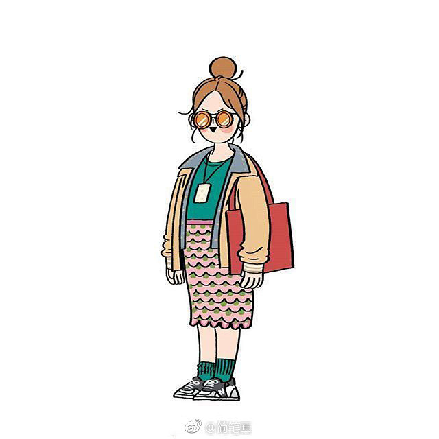 韩国插画师kimokokokok将每一天的穿衣打扮用画记录下来676767