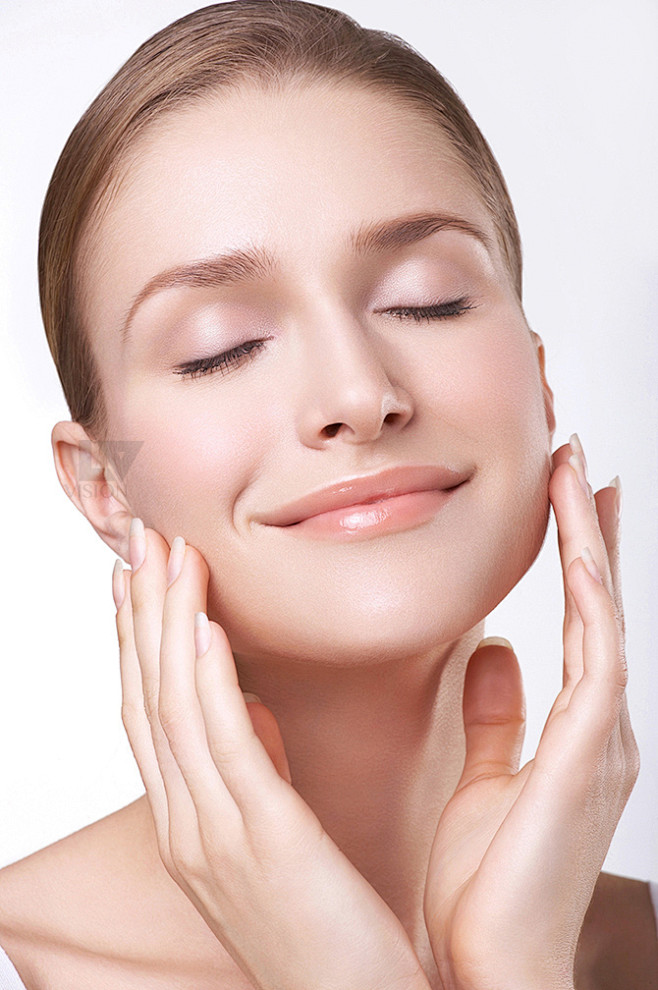 化妆品彩妆素材女模特脸部素材化妆品护肤品彩妆专题